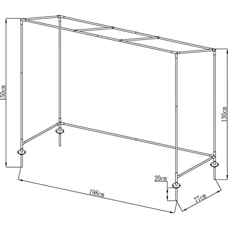 Grindi - Tomaten Gewächshaus Foliengewächshaus mit PVC Folie und Fernster - 200x78x130 Grün - Winterfest Tomatenhaus für Optimales Pflanzenwachstum Aster II – Bild 2