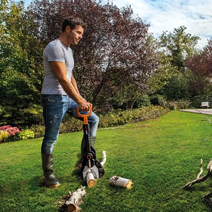 WORX WG329E.9 Kettensäge Jawsaw für sicheres Sägen von Ästen - auf dem Boden oder hoch gelegen Astsäge mit umschlossener Kette, Stahlzähnen & Kettenschutz ohne Akku & Ladegerät – Bild 4