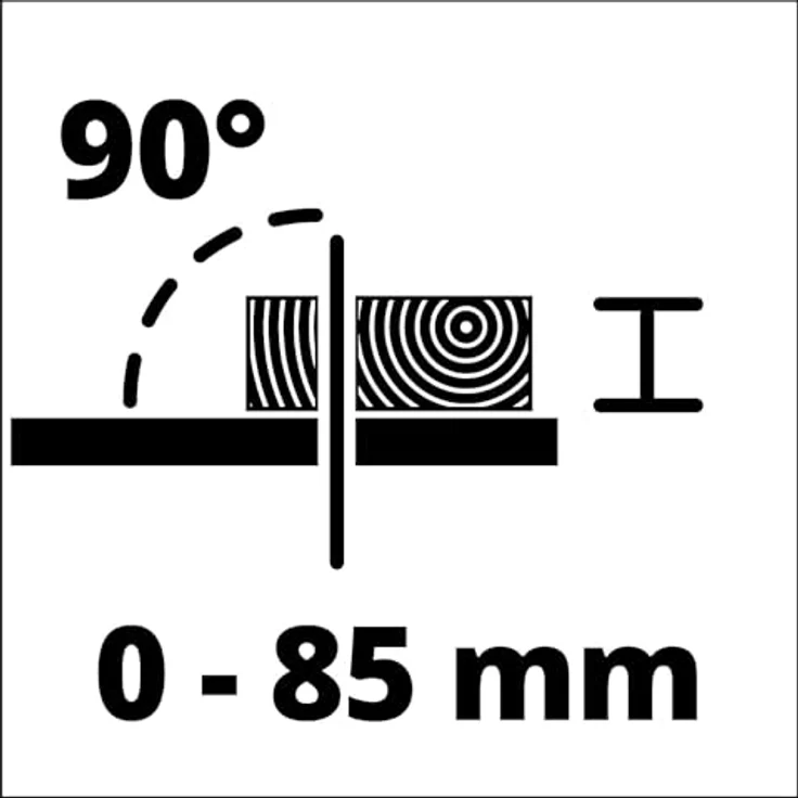 Einhell Tischkreissäge TC-TS 2025-2 U (max. 2.000 Watt, Verstellung für Höhe-Neigung des Präzisionssägeblatts, Parallelanschlag, Winkelanschlag +- 60°, Auflagefläche l.-r.) – Bild 9