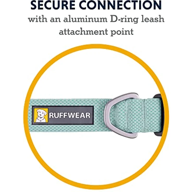 RUFFWEAR Hundehalsband Hi & Light, ultrastark und leicht, Starkes Tubelok-Gewebe, Aluminium-Leinenbefestigungsring und Schnalle, stilvolles Halsband, Sage Green (M, 36-51cm) – Bild 4