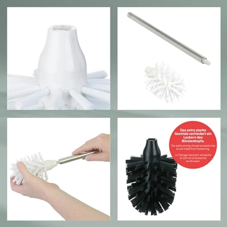 Kela WC-Bürstenkopf La Brosse aus Kunststoff in weiß, Plastik, 8 x 8 x 12.5 cm – Bild 4