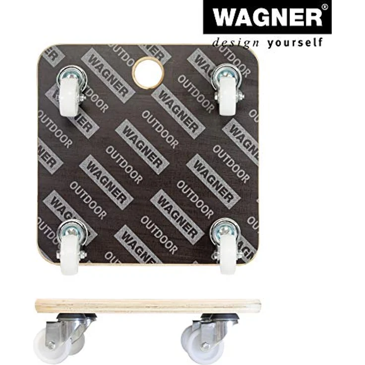 WAGNER Pflanzenroller Maxigrip 29 x 29 cm I Transporthilfe & Pflanzenroller für Außenbereich + Innenbereich I Transportroller aus Holz FSC-Zertifiziert I Tragkraft 200kg I Made in Germany ? 20135001 – Bild 7