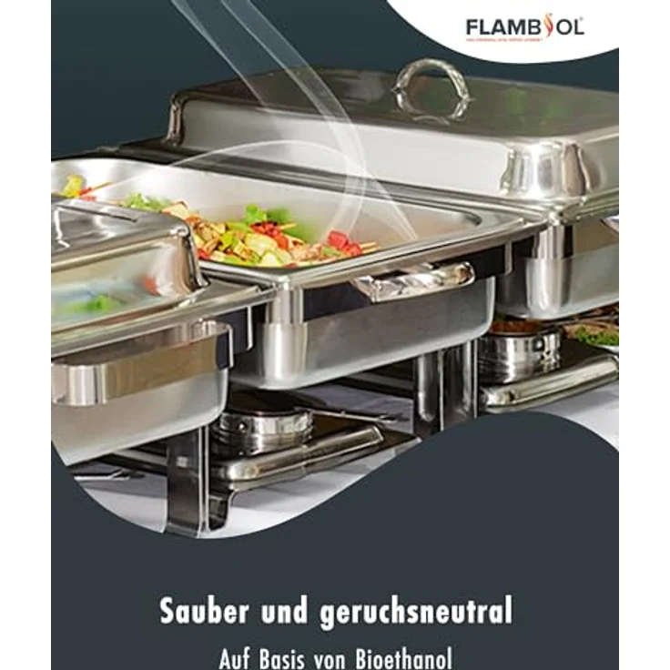 Höfer Chemie 6x 200g FLAMBIOL® Firegel Brennpaste, für professionelles Warmhalten von Speisen – Bild 4