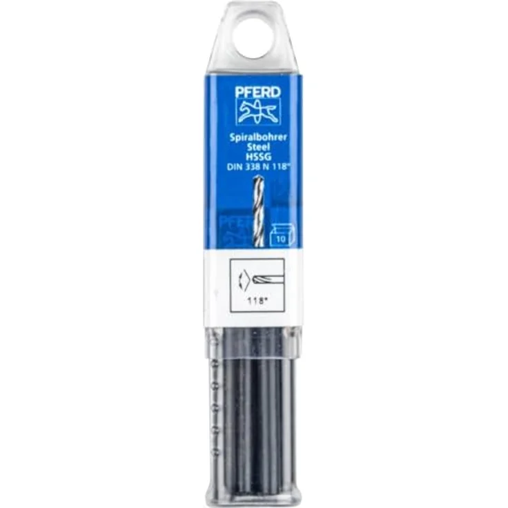 PFERD TOOLS Spiralbohrer STEEL, 10 Stück, HSS-G N, Ø 4,0 mm, DIN 338, 118° - universell einsetzbar für Stahl und Metall – Bild 2