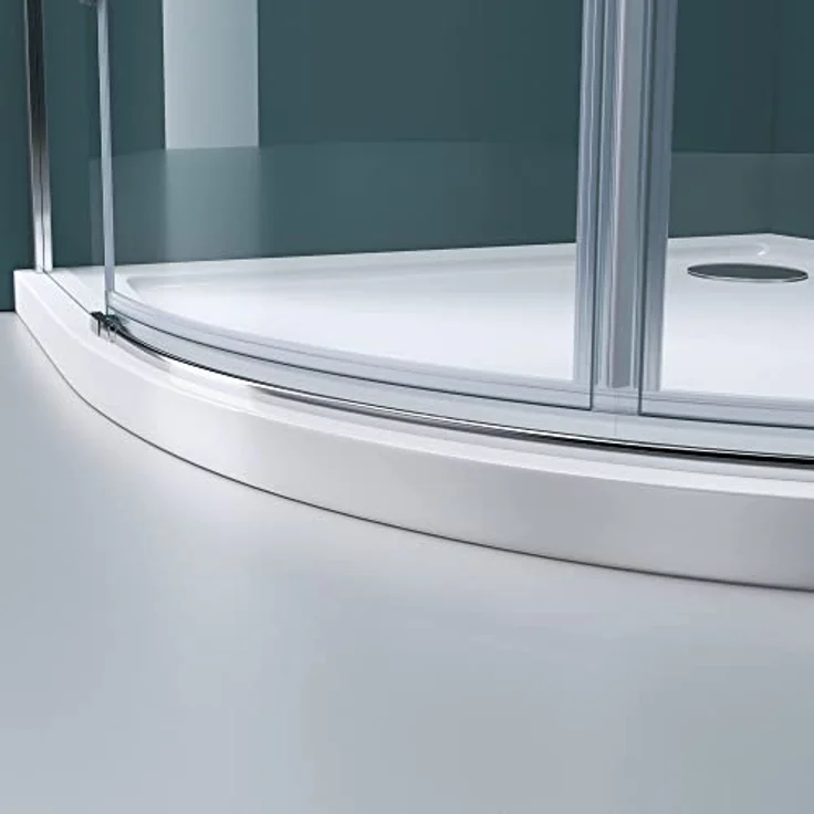 Mai & Mai R02k Runddusche Duschkabine Viertelkreis mit Doppeldrehtür, 6 mm ESG-Klarglas, NANO-Beschichtung, ebenerdig montierbar, BxT: 80x80 cm – Bild 5