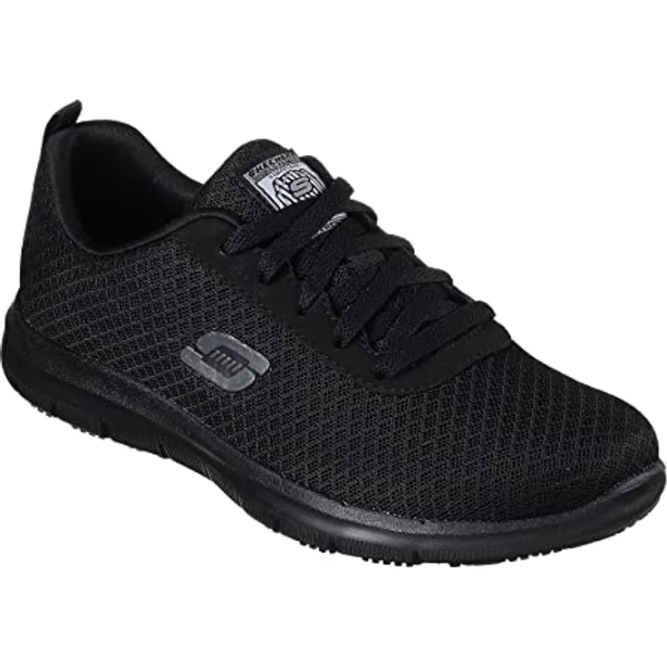Skechers Ghenter-Bronaugh Schnürschuh Berufsschuh für Gastronomie mit Memory Foam Innensohle, Schwarz – Bild 6