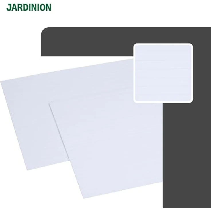 Jardinion Doppelstabzaun Sichtschutzstreifen PVC 250cm, 10 Stück, UV-beständig, 100% blickdicht, Farbe Weiß, einfache Montage für Balkon und Gartenzaun – Bild 3
