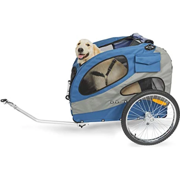 PetSafe Happy Ride Aluminium-Fahrradanhänger für Hunde, Mit Netzfenster und Reflektoren, Größe L, Für Hunde bis zu 13,6 kg – Bild 3