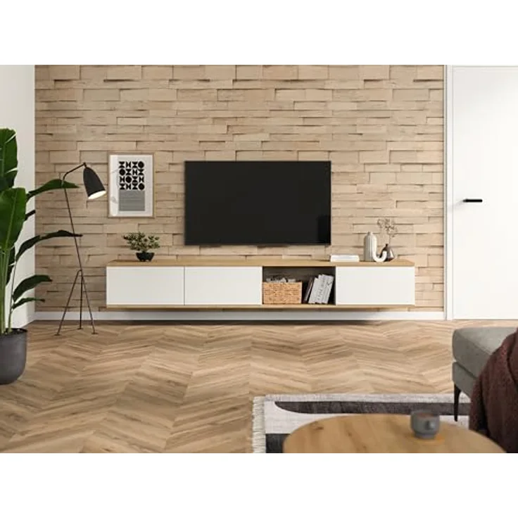 EGGER DecoWall DO007 Laxfield Eiche, 3D-Wandpaneel aus OSB, fugenlose Verlegung, handliches Format, 1250 mm x 660 mm
