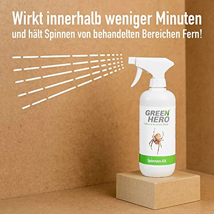 Green Hero Spinnen-Ex Spray zur Spinnenbekämpfung 500ml, Fernhaltemittel gegen Spinnen, Vertreibungsmittel, Innen und Außen, langfristige Spinnenabwehr, – Bild 4