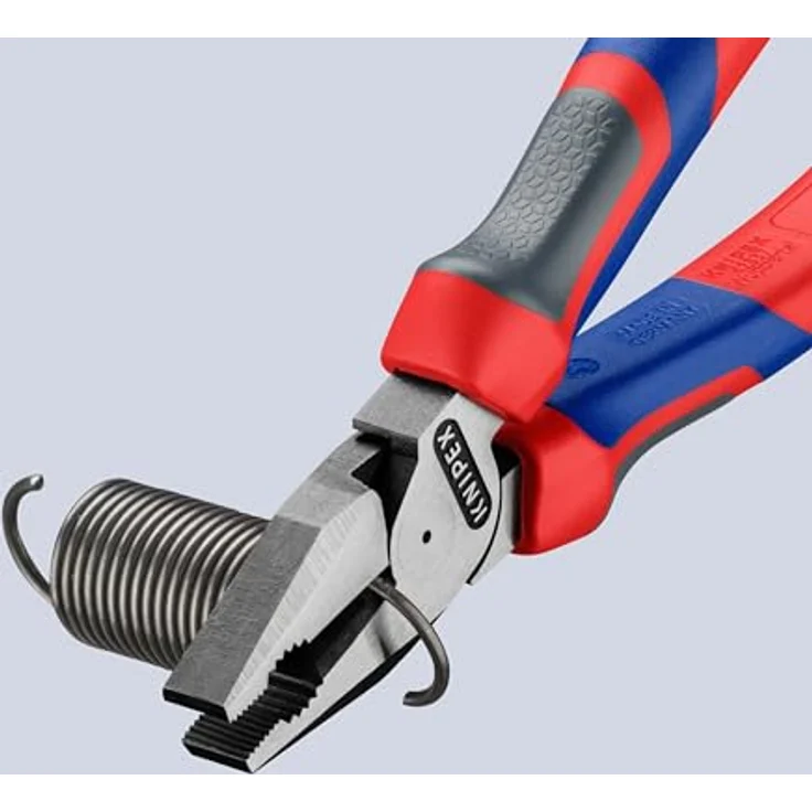 KNIPEX 02 02 180 Kraft-Kombizange schwarz atramentiert mit Mehrkomponenten-Hüllen 180 mm – Bild 2