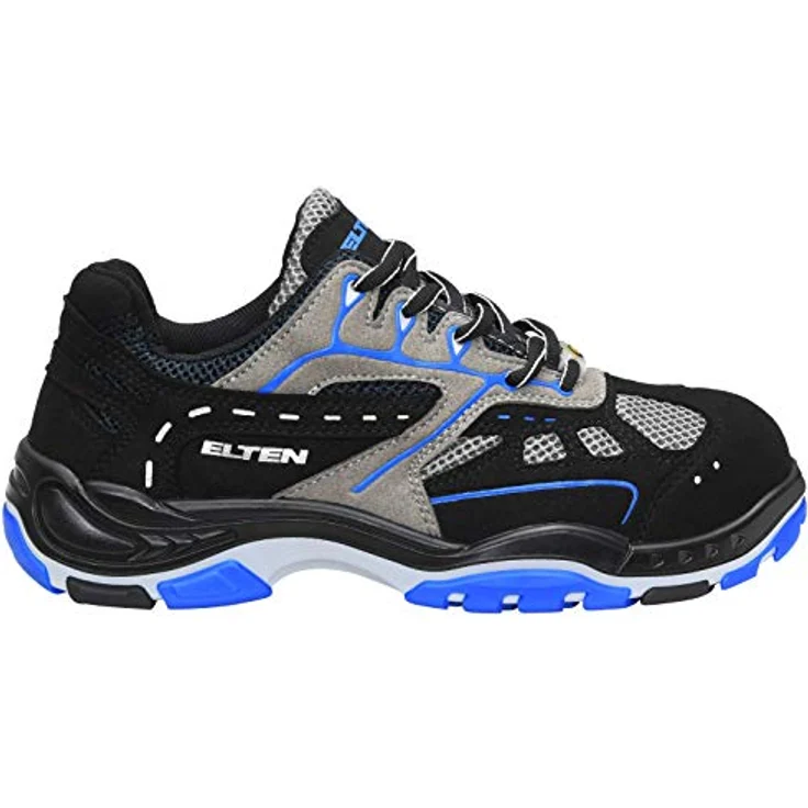 "ELTEN EASY blue ESD S1 72178 1-tlg Arbeitsschuh mit Stahlkappe und ESD PRO grey Einlegesohle, blaue Mesh- und Textilmaterialien" – Bild 6
