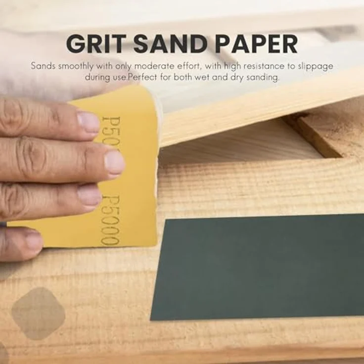 Starcke Abrasives Matador Nass- und Trockenschleifpapier, 10 Blatt, Körnung 3000 - Vielseitig einsetzbar für Schmuck, Autolackreparatur uvm. – Bild 4