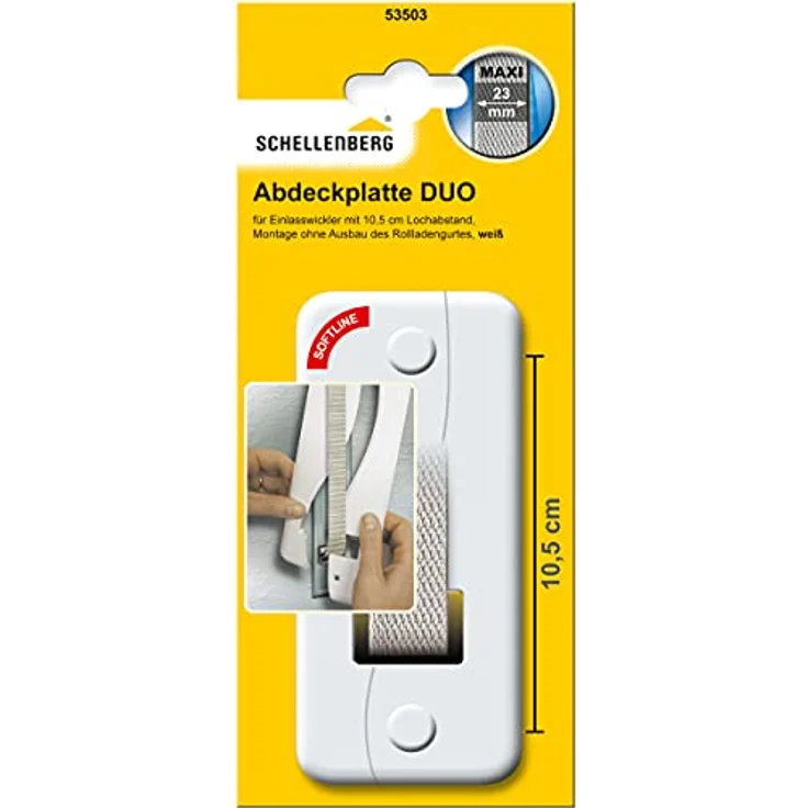 Schellenberg Abdeckplatte Soft-Line 10,5cm weiß – Bild 2