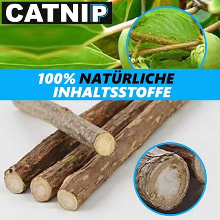MAVURA Catnip Matatabi Kauhölzer 20 Sticks Katzen Holz Katzenminze, Dental Care Zähne Katzensticks – Bild 4