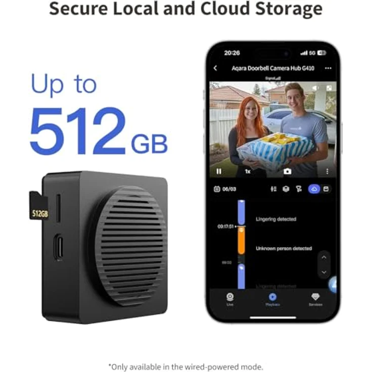 Aqara Smart Home Türklingel G410, 2K-Videoauflösung, 175° Sichtfeld, integrierter Zigbee & Matter Hub, unterstützt Apple Home und Google Assistant – Bild 8