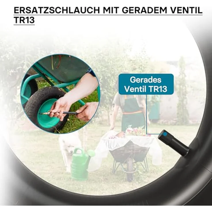 Standard-Schlauch für Schubkarren Räder Reifen Luftrad 3.50-8 – Bild 5