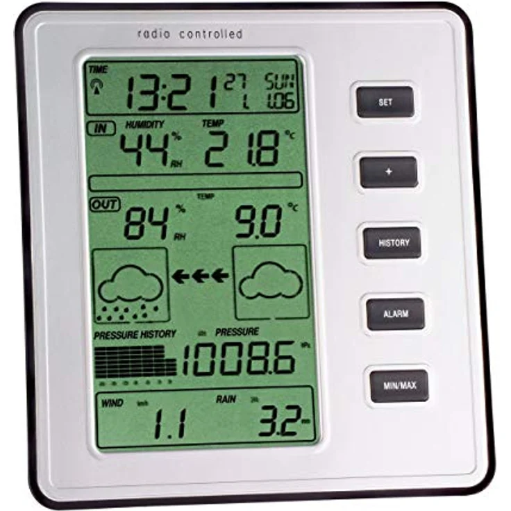 TFA Stratos, Funk-Wetterstation mit Wind- und Regenmesser, Weiss – Bild 3