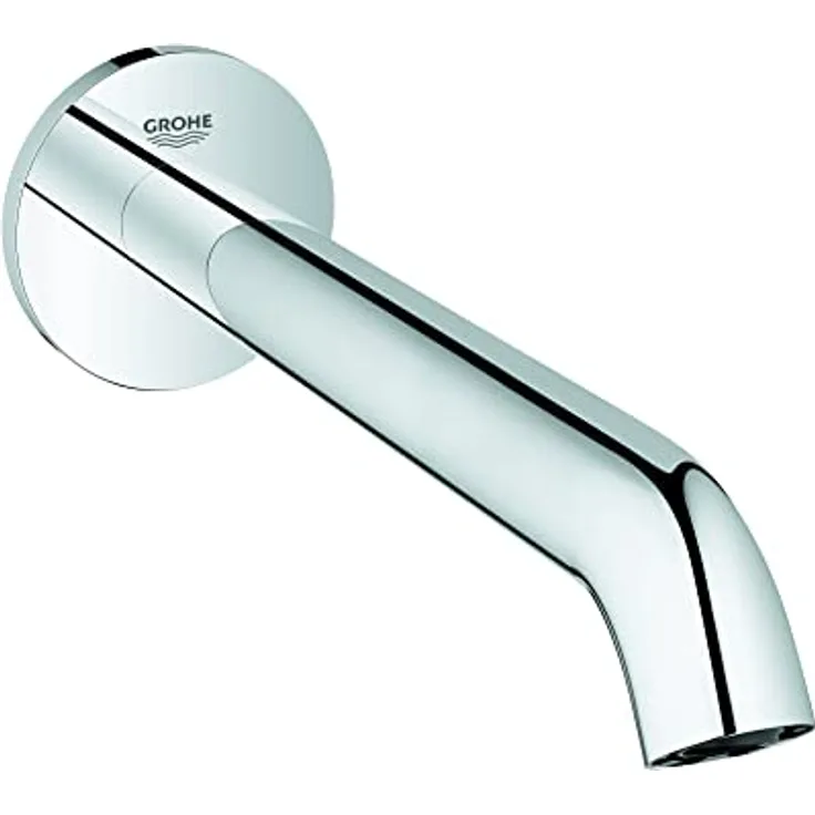 GROHE Essence Wannenarmatur 22cm, Einlauf für Wandmontage, Mousseur, chrom, EcoJoy Wasserersparnis, 13449001