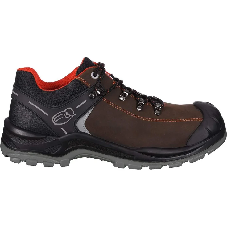 LEIBWÄCHTER Sicherheitshalbschuh Parma L3310 S3 Gr. 41, braun, mit Fiberglas-Zehenschutzkappe, durchtrittshemmender Zwischensohle, atmungsaktivem Mesh-Innenfutter und rutschhemmender Laufsohle