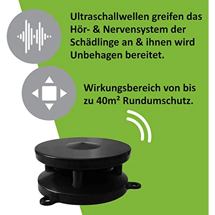 ISOTRONIC Mäuseschreck/Marderabwehr Mobil 360°mit Ultraschall für Haus, Garage, Dachboden - vertreibt Marder, Mäuse, Ratten, Siebenschläfer (1) (1) – Bild 3