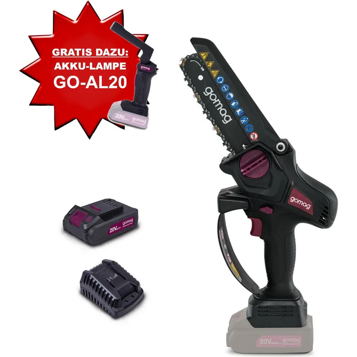 Scheppach Gomag GO-GS150 Akku-Gehölzschneider 20V, Schnittlänge 150mm, bürstenloser Motor, inkl. Zubehör