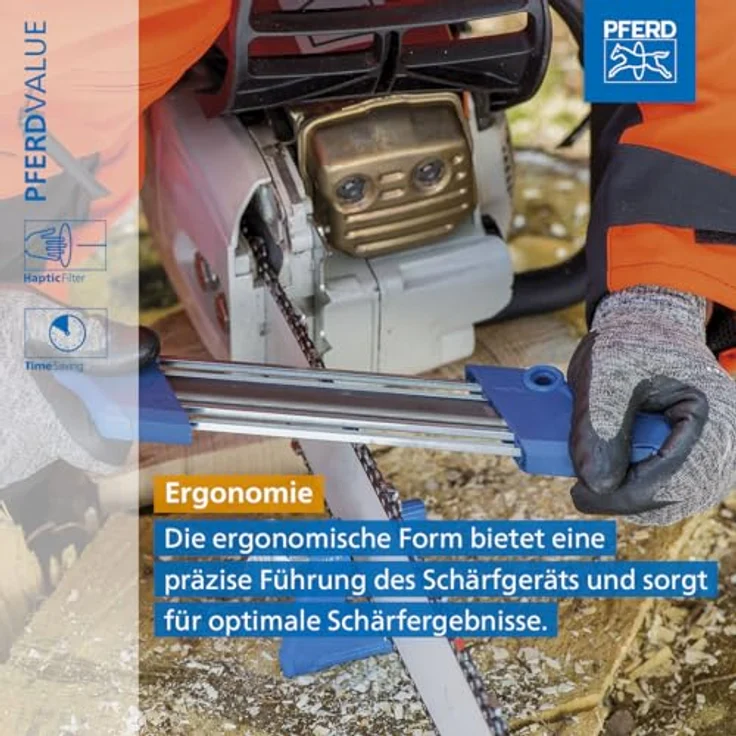 PFERD Kettensägeschärfgerät CHAIN SHARP CS-X, Feilen-ø 4,8 mm, 11098048  Sägezahn und Tiefenbegrenzer in einem Arbeitsgang bearbeiten – Bild 11