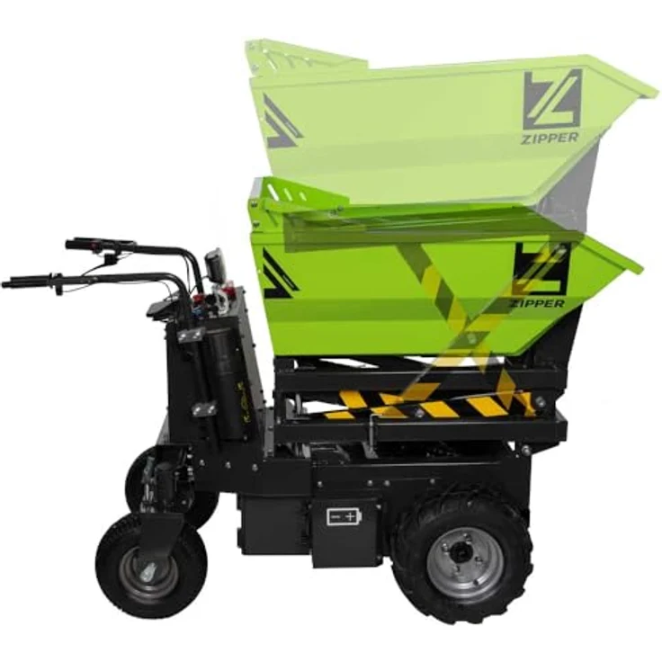 Zipper Elektro-Rad-Dumper ZI-ED600HKS, Scherenhubfunktion, hydraulische Kippmulde, 500 kg Nutzlast, emissionsfreier Elektroantrieb – Bild 3