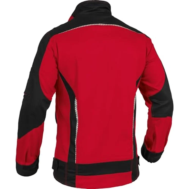 Leibwächter Flex-Line Arbeitsjacke Herren, robuste Bundjacke, atmungsaktive Allwetterjacke, rot/schwarz, Größe 5XL – Bild 4