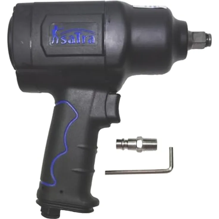 Satra S-CO1500P Druckluft Schlagschrauber max. 1500Nm Abtrieb 12,5mm (1/2"), kraftvoller Werkstatteinsatz, Aluminiumgehäuse - Satra
