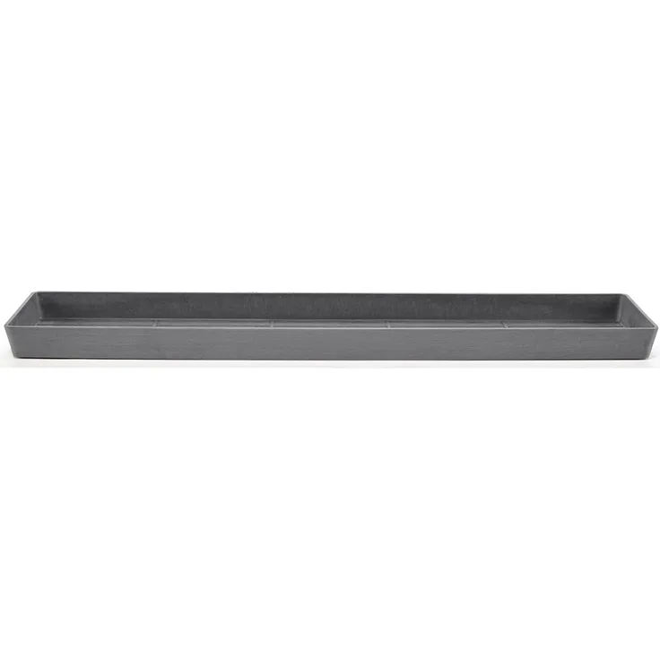 Ecopots Untersetzer Bruges, Eckig, 53,5 cm x 15,5 cm x 3,3 cm, grau, handgefertigtes belgisches Design, wasserdicht und langlebig