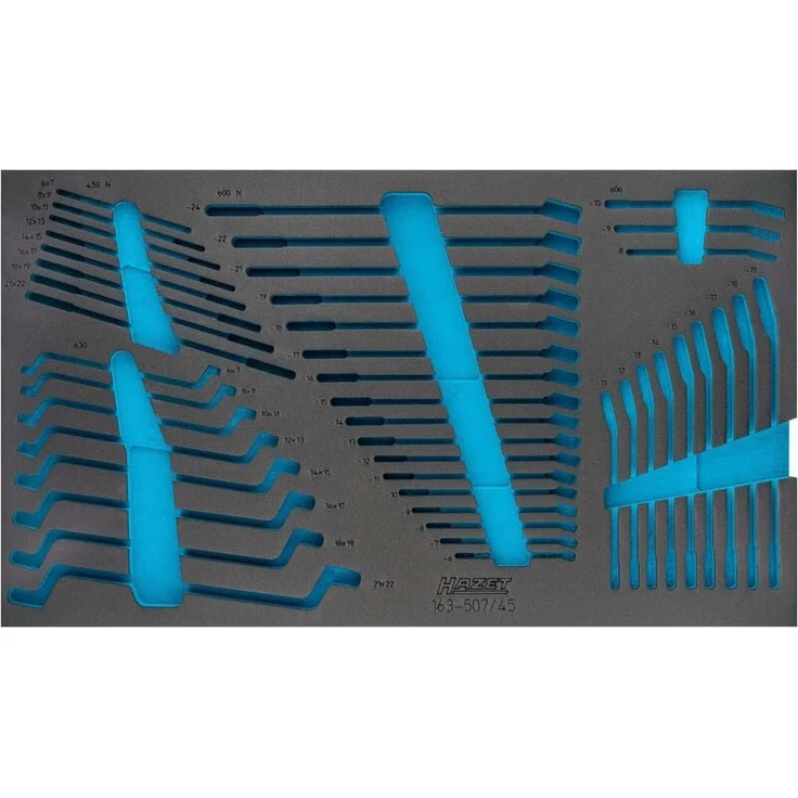 Hazet 2-Komponenten Weichschaumeinlage 163-507L, Ordnungssystem für Werkzeuge, 691 mm x 392 mm, PE-Schaum, öl- und chemikalienresistent