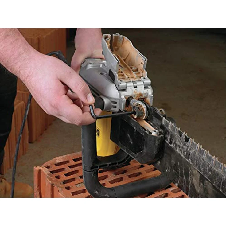 DeWalt Spezialsäge (1700 W, 430 mm, inkl. HM-Sägeblattsatz DT2976, ideal zum Sägen von Hochlochziegeln bis Festigkeitsklasse 20N-mm²) DWE398-QS – Bild 3