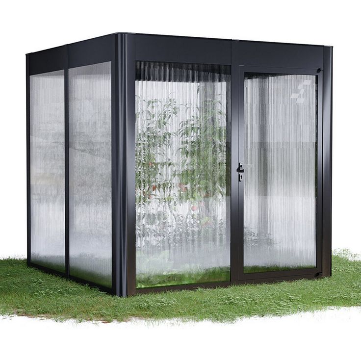 SunElements Gewächshaus 'SunGarden Select 2.2' 233 x 233 cm mit 10 mm Doppelstegplatten anthrazit-metallic