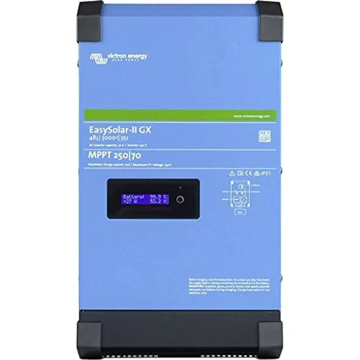 Victron Energy EasySolar-II GX, Solar-Laderegler mit integriertem MultiPlus-II Wechselrichter/Ladegerät und SmartSolar MPPT-Tr, vorverkabelt, Wi-Fi-fähig – Bild 1