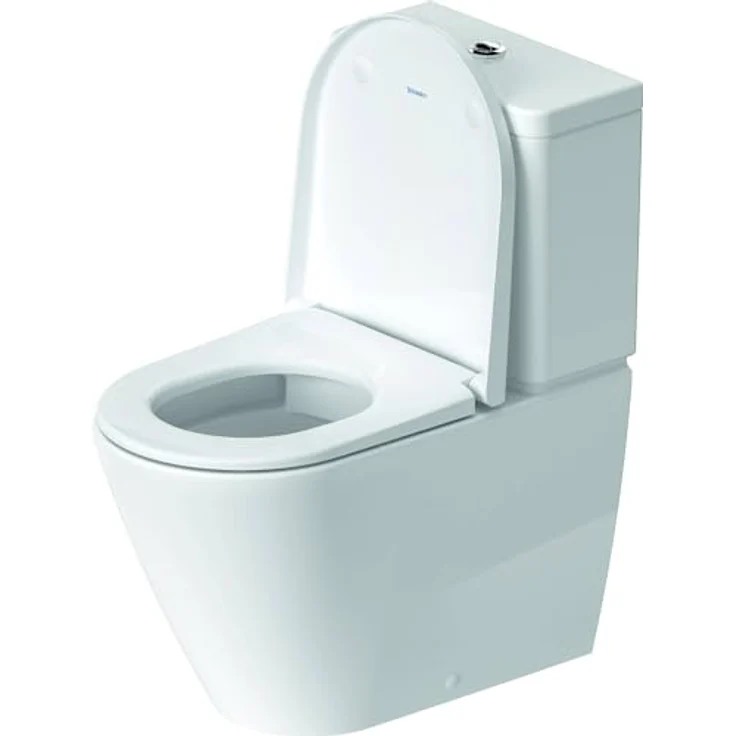 Duravit D-Neo Stand WC für Kombination, Tiefspüler, spülrandlos, 370x580 mm, 200209, Farbe: Weiß - 2002090000 – Bild 7