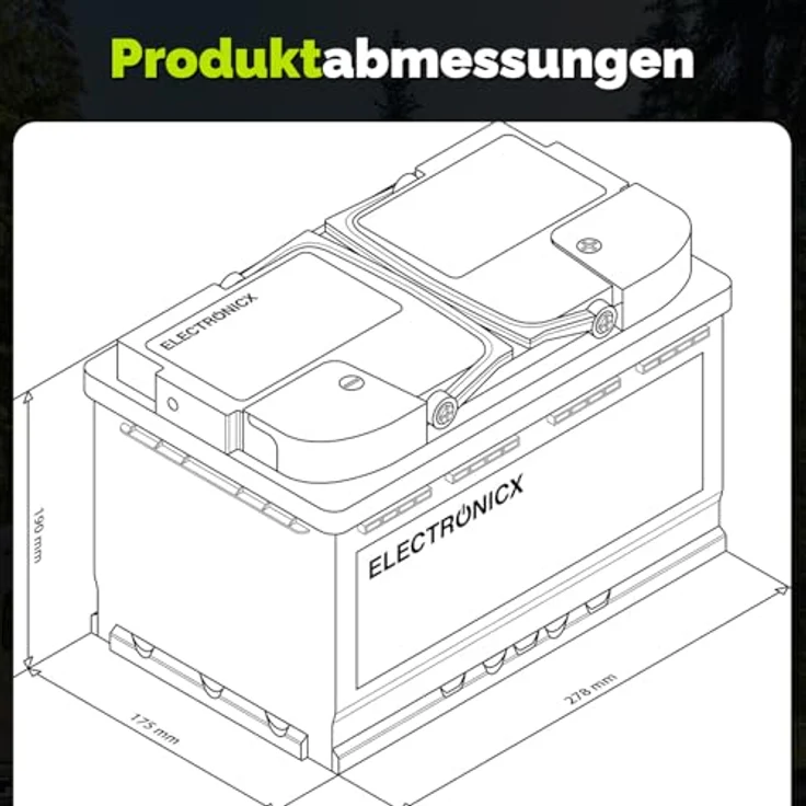 Electronicx Caravan Edition GEL Batterie 100AH 12V – wartungsfreie Solarbatterie für Wohnmobile, Boote und Gartenanlagen, gasungsfrei und kippsicher – Bild 8