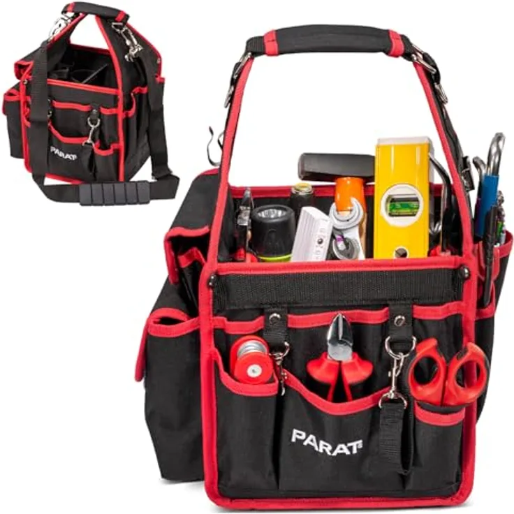 Parat BASIC Tool Softbag S, Werkzeugtasche unbestückt mit 21 Steckfächern, robustem Nylonmaterial, farblich neutral