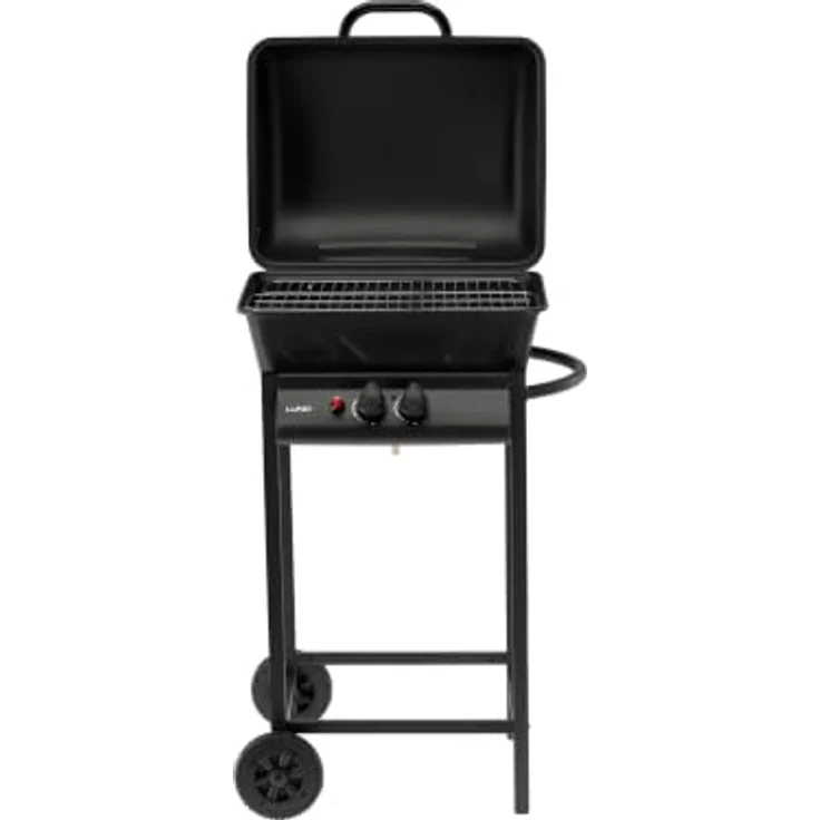 LUND Gasgrill 5,5 kW, 2 Brenner aus Stahl, kompakt mit Piezo-Zünder und verchromtem Rost, 60 × 53 × 102 cm – Bild 3