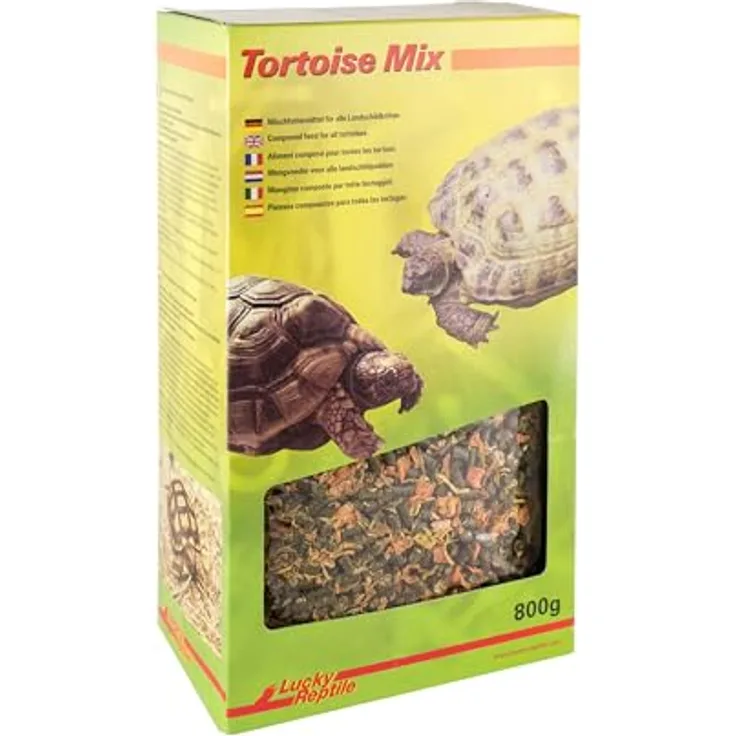 Lucky Reptile Tortoise Mix, hochwertiges Terrarienfutter, 800g, reich an Rohfaser, nachhaltig und ohne Zuckerzusatz