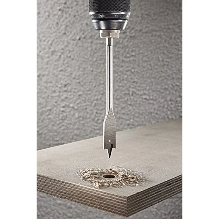 Wolfcraft Flachfräsbohrer 7634000, Ø 14 mm Sechskant Forstnerbohrer für Holzarbeiten – Bild 4