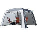 dwt Pavillon Relax Air, 350x350x230cm Sonnendach Windschutz Camping aufblasbar Sonnenschutz Outdoor Picknick