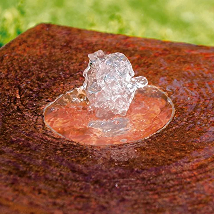 KÖHKO® Würfelbrunnen „Peru“ 119 cm aus Cortenstahl mit LED-Beleuchtung, Gartenbrunnen 31006 – Bild 2