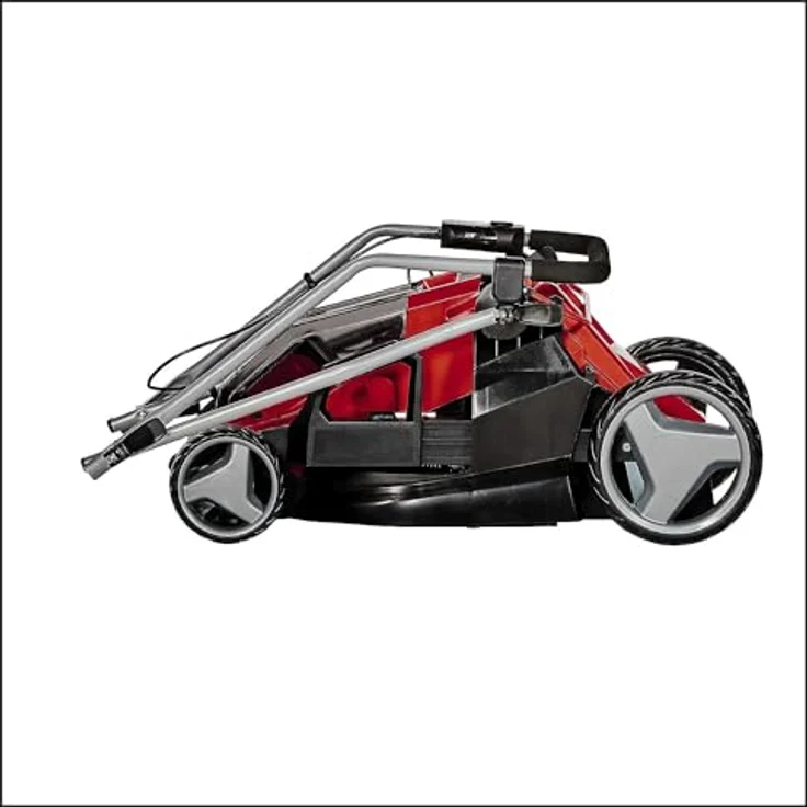 Einhell Akku-Rasenmäher 'GE-CM 36/36 Li M Kit', mit 2x 18V 4,0 Ah Akkus und Ladegeräten, bis 400 m², bürstenloser Motor, 36 cm Schnittbreite, Mulchfunktion, höhenverstellbarer Führungsholm – Bild 7