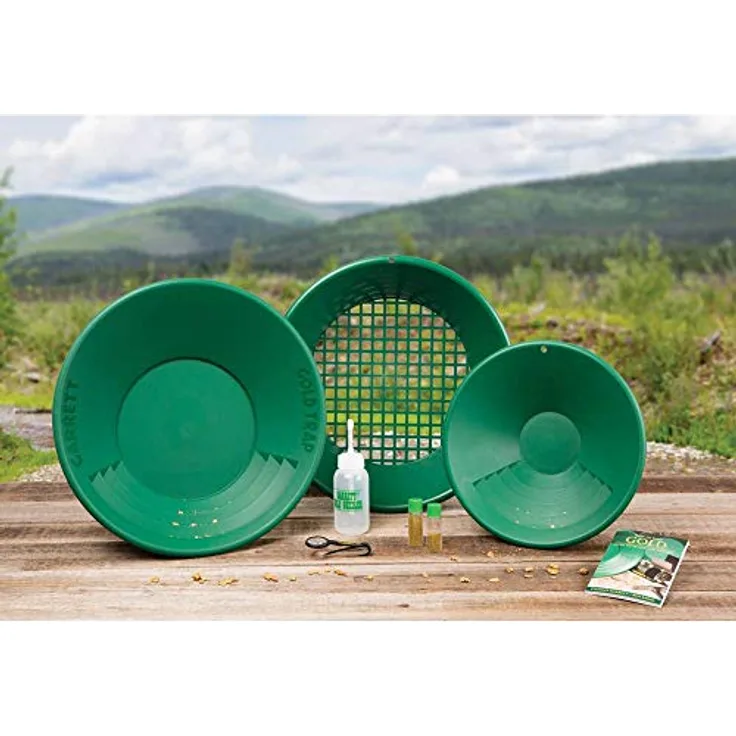 Garrett 786156004900 Gold Pan Kit 13275 Goldsucher-Set, Grün