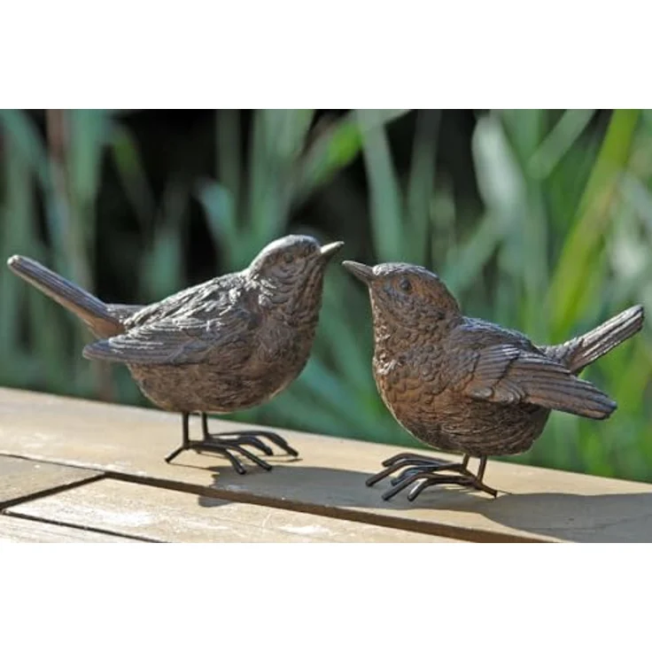 Dekovogel Spatz 6cm Rostbraun Vogel Vogelfigur Gartenfigur Kunstharz – Bild 5