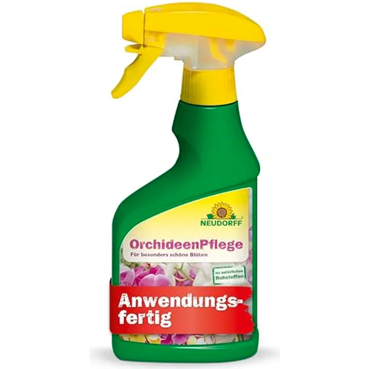Neudorff OrchideenPflege, Blattpflege zur Förderung der Blütenbildung und des vitalen Wachstums, 250 ml, ohne Kalkflecken