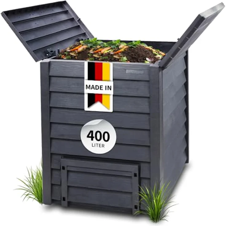 Garantia THERMO-WOOD Komposter 400 L, anthrazit-braun - 626057 – Bild 2