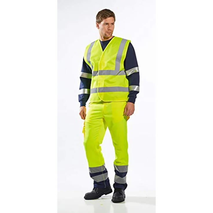 Portwest C470YER6X-7x Warnweste mit zwei Streifen und Trägern 6 x 7 x gelb – Bild 5