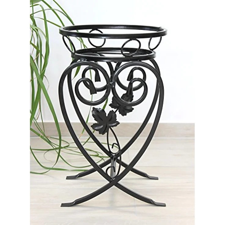 Blumenständer Metall Schwarz 49 cm Blumenhocker KW420 Pflanzensäule Pflanzenständer Blumensäule Klein - Dandibo – Bild 3